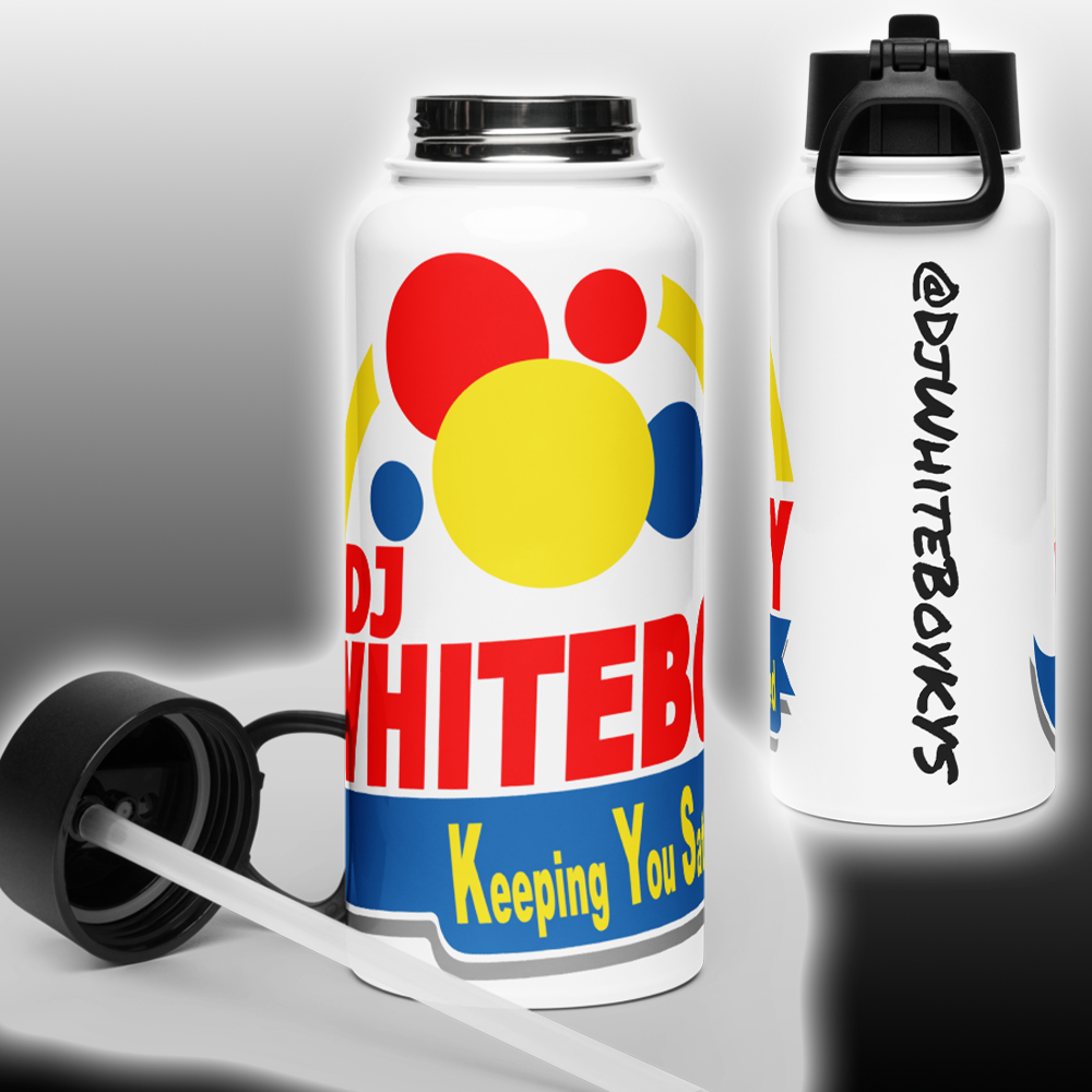 32oz Stainless Steel Water Bottle With A Straw Lid Classic Logo