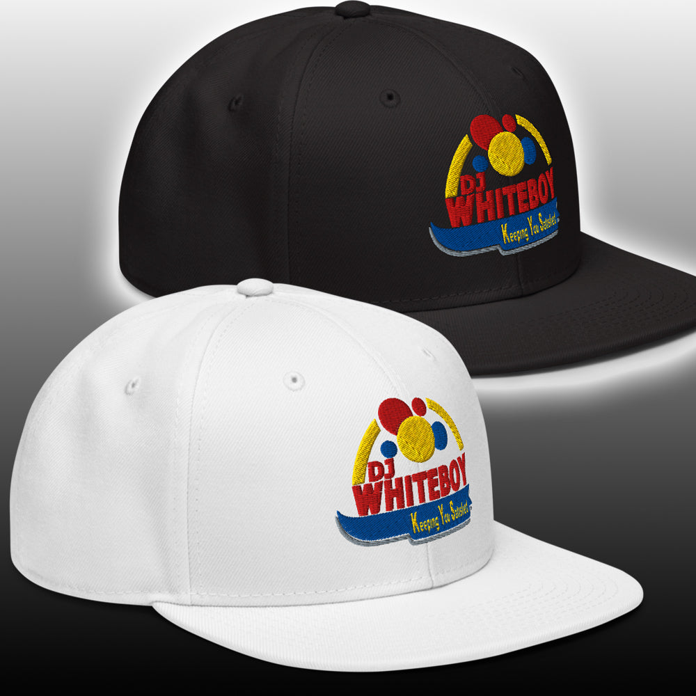 Snapback Flat Bill Unisex Embroidered Classic Logo Hat (2 Color Options)