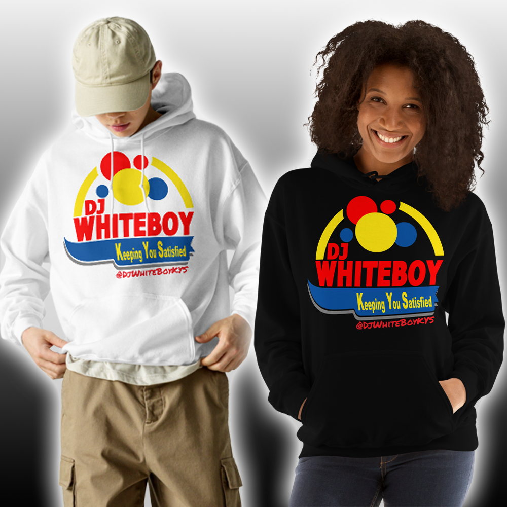 Hoodie Classic Logo, Unisex Black Or White