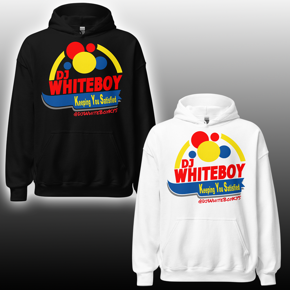 Hoodie Classic Logo, Unisex Black Or White